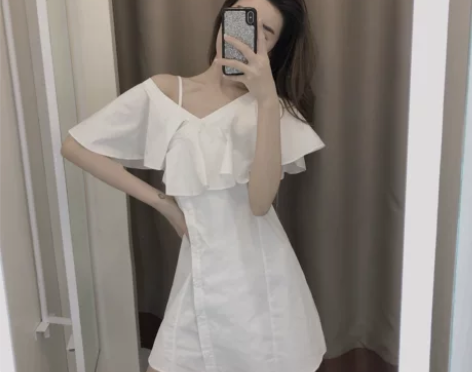 厌世风连衣裙网红显瘦仙女超仙桔梗裙港风少女...