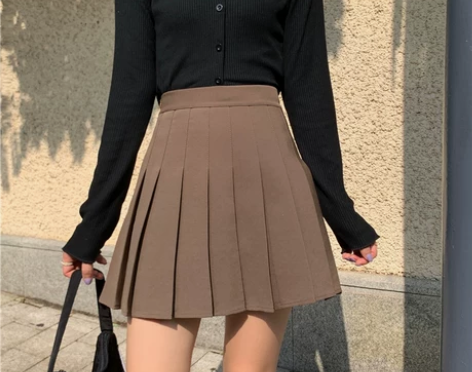 学生防走光半身裙女秋冬2022新款裙子高腰...