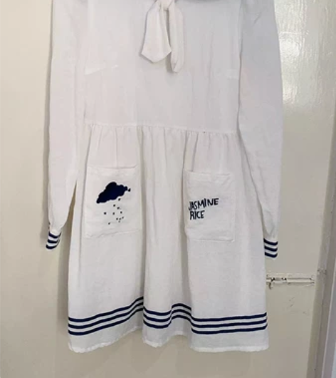 甜美学院风海军领连衣裙女春秋新款宽松百搭中...