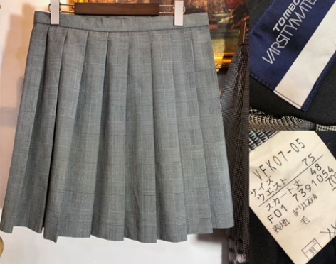 vintage古着学生裙日本校供JK裙古着...