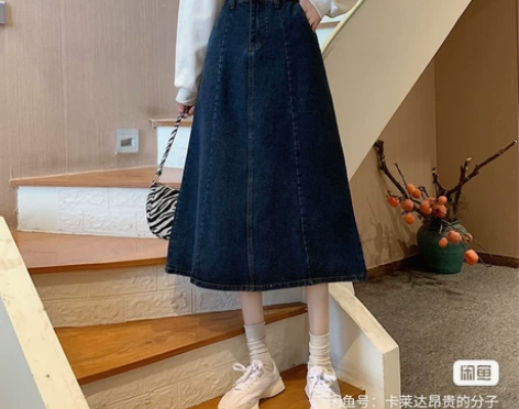 复古新款高腰显瘦A字裙 基本没有穿过，好好...