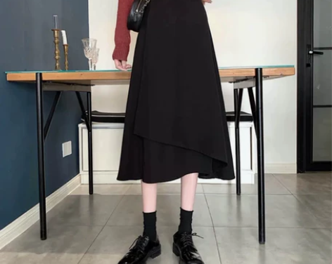 不规则半身裙宽松a字大摆裙 胯大腿粗的妹妹...