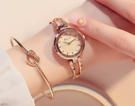 金米欧女表时尚镶钻女士手表潮流腕表女学生手...