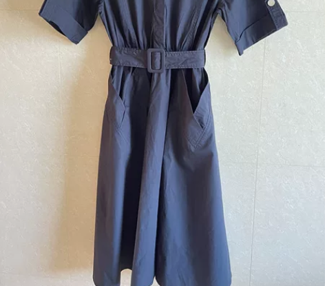 赫本风连衣裙 棉质,大口袋,超大裙摆,袖子...