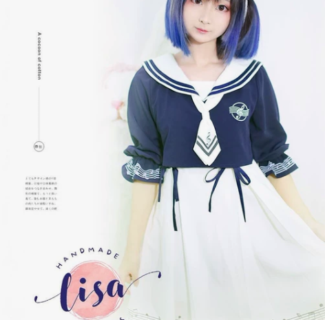 漫踪动漫周边水手服套装五线谱音符学院风连衣...