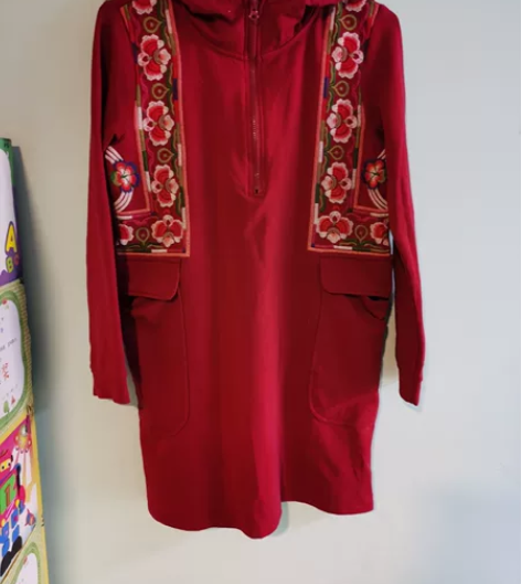 【包邮】裂帛女士春秋冬长袖刺绣连衣裙 民族...