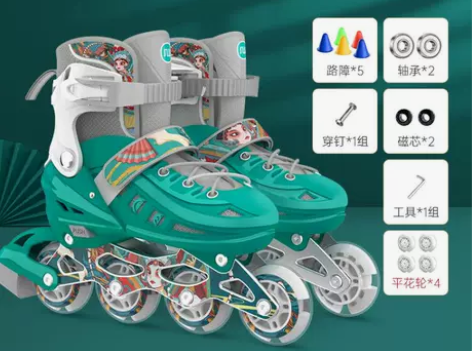 斯威溜冰鞋儿童轮滑鞋初学者中大童男女全套装...