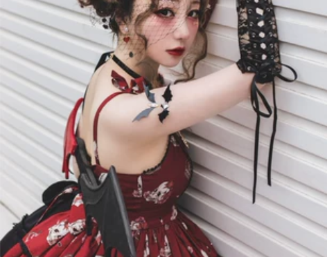 花筵lolita【PINK】红色*JSK*...