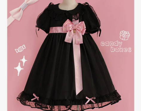 南瓜猫礼物盒黑粉m码 还买了个蝴蝶结，忘记...