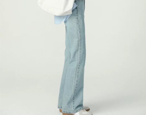 【礼遇价】阔腿牛仔裤女宽松2021韩春夏季...
