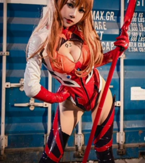 明日香cos新世纪福音战士eva战斗服手办...