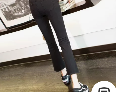 25码，加绒，唐狮 九分女牛仔裤女喇叭裤女...