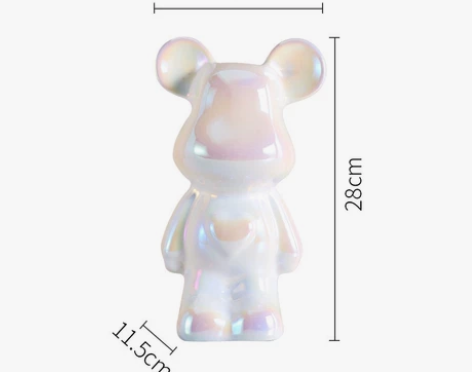 现代简约家居创意陶瓷工艺品暴力熊摆件存钱罐...