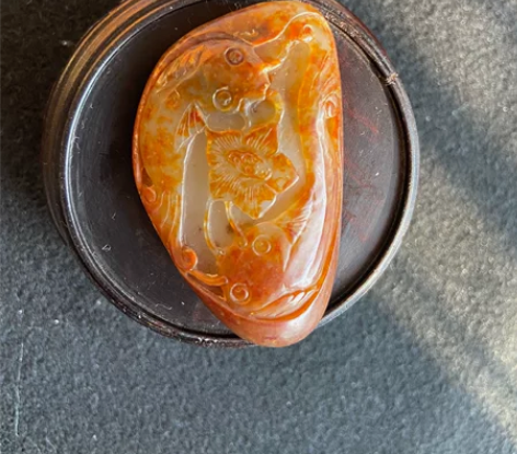 和田玉吊坠 荷花吊坠 鱼吊坠 挂件 玉雕 ...