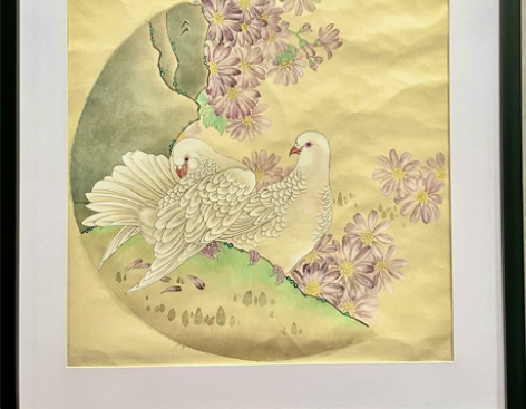 未装裱小幅工笔重彩画50*50厘米 感兴趣...