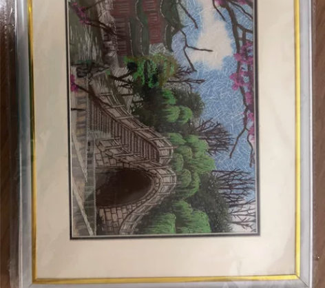 全新苏绣工艺品画两幅，有框，细节看图，旅游...