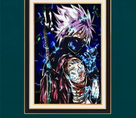 动漫立体画火影忍者 旗木卡卡西 动漫人物手...