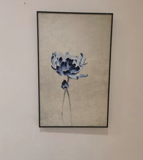 装饰画 莲花 花式沉稳大气 一共两幅，刺绣...