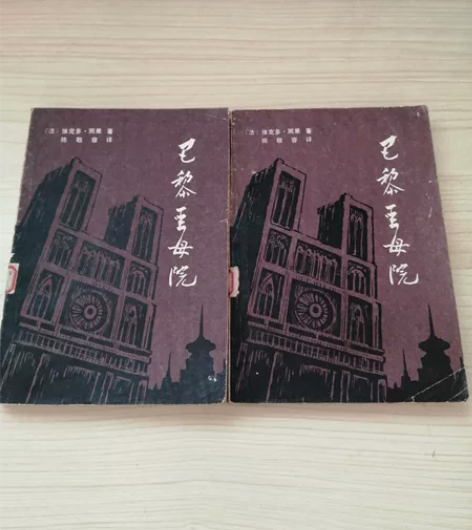 卡片《巴黎圣母院》上下册老版本带插图29元...