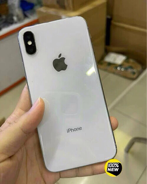 女生一手iPhoneX 国行全原苹果x，白...