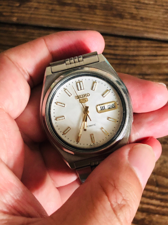 精工5号，精工男士古董手表，有时正常，全自...