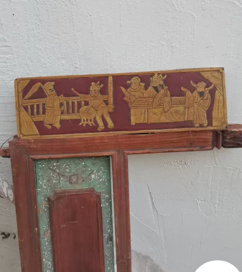 老木雕花板一片民宿茶馆装饰 感兴趣的话点“...