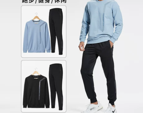 运动服男士套装跑步休闲夏季薄款卫衣宽松健身...