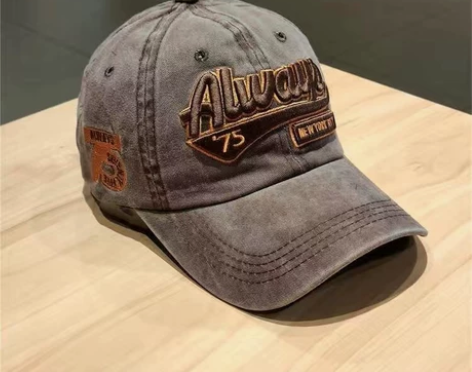 水洗帽子男春夏季潮流时尚牛仔棒球帽休闲字母...