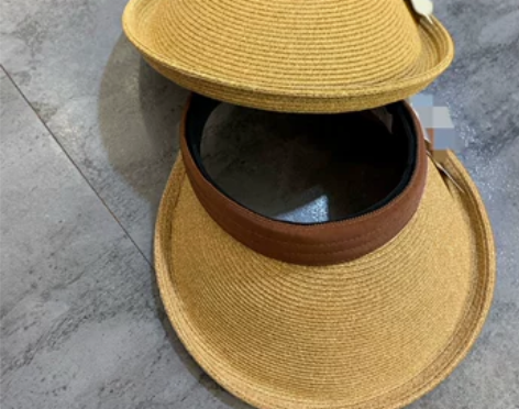 自留 日单原单Bi入遮阳防紫外线发夹帽防晒...