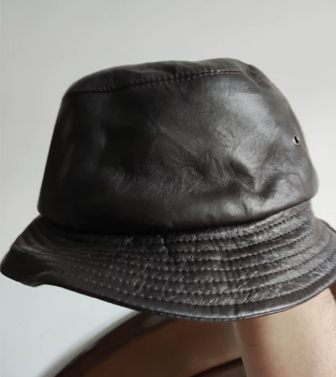 全新头层绵羊皮渔夫帽 头层绵羊皮,头围60...