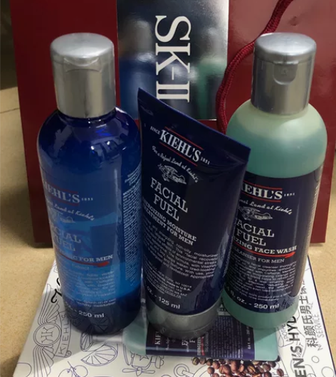 科颜氏男士三件套 水250毫升 洁面啫喱2...