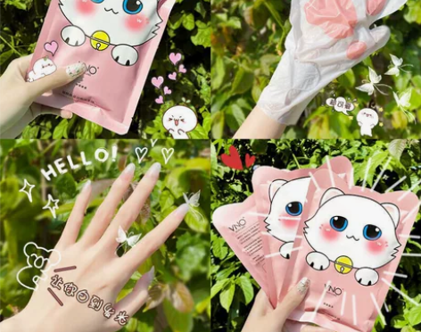 烟酰胺猫爪手膜美白保湿嫩白去皱纹手套双手补...