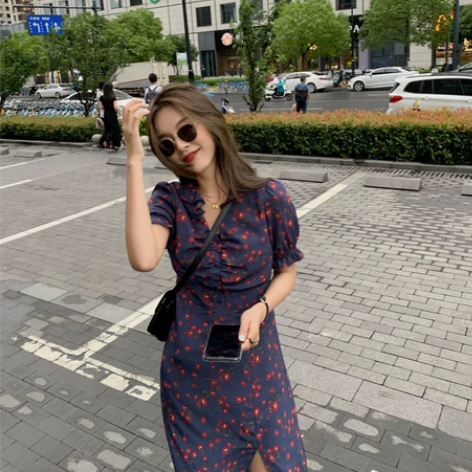 ASM ANNA◆微醺蔷薇~法式小众显瘦吊...