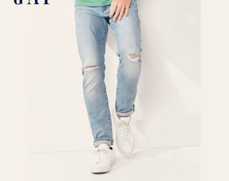 GAP男士破洞牛仔裤修身，全新没穿过30码...