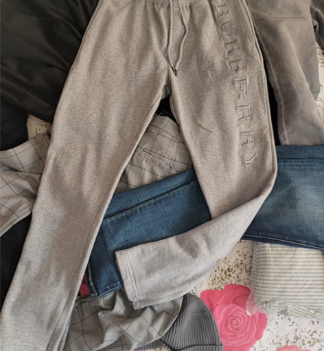 burberry巴宝莉运动长裤灰色s码 裤...