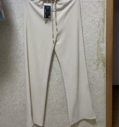 全新!杏色阔腿裤,不会透底裤,面料很舒服 ...