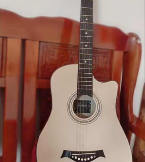 卖闲置38寸单板民谣app款吉他 送琴包配...