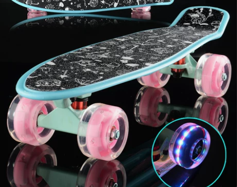 【38活动价】四轮滑板代步初学者香蕉板成年...