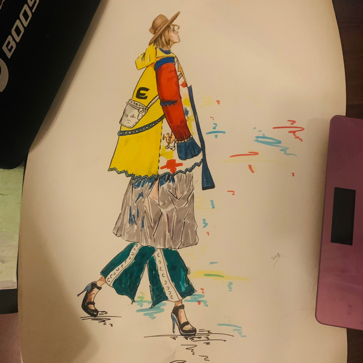 时装画A3手绘服装设计