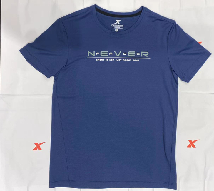 特步正品2021年新款短袖，藏蓝色，速干，...