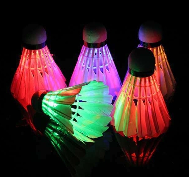 发光羽毛球（5支装），晚上打的羽毛球，LE...