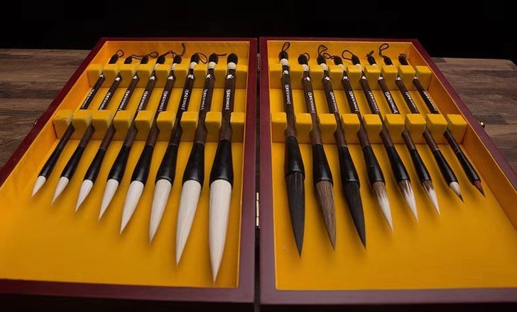 礼品毛笔16只装 送长辈自用朋友送的，16...