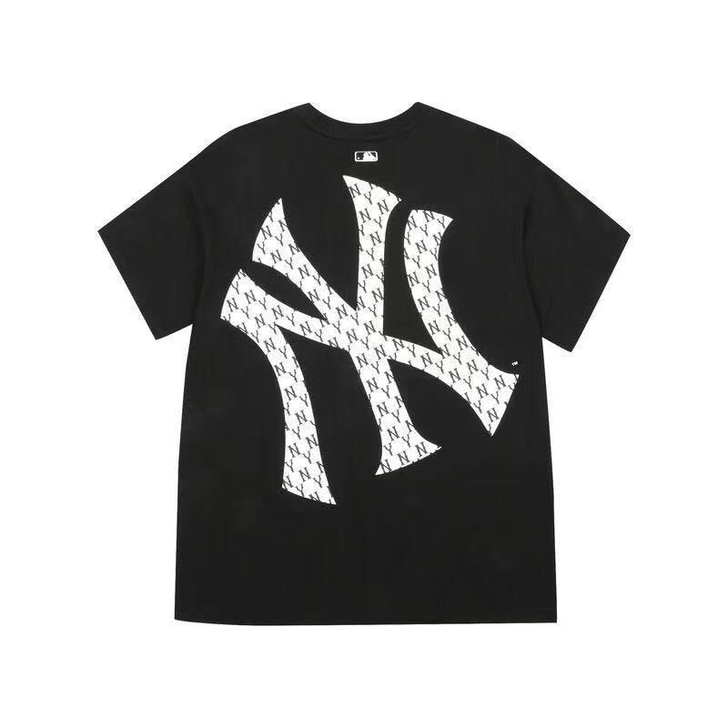 韩国MlB洋基队 NY老花短袖男女情侣背后...