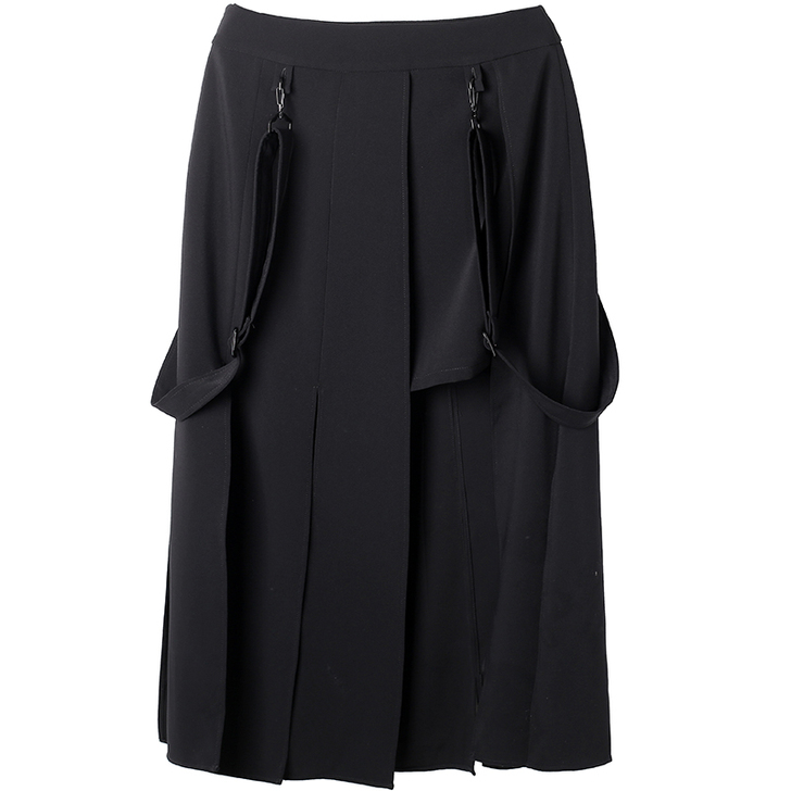 超长素色半身裙,超帅,个性