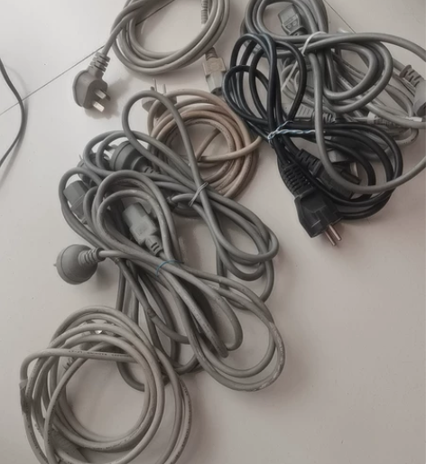 三芯一平电源线三孔国标纯铜带插头品字尾电脑...