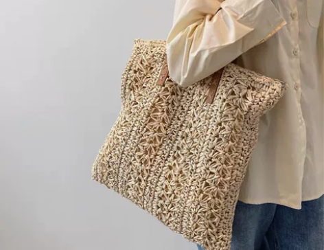 小清新森系文艺单肩草编包女ins风大容量手提包包女 感兴趣的...