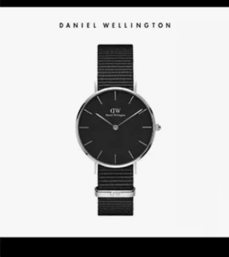 dw手表女 PETITE系列纯色织纹圆表3...