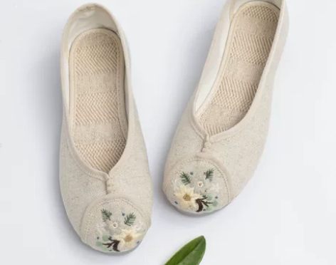 包邮~老北京软底棉麻布鞋中国风复古绣花鞋女...