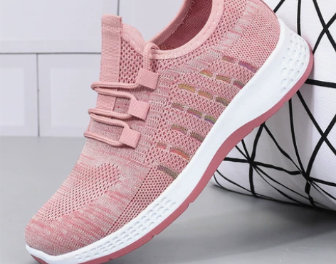 布鞋女网鞋春季运动健步透气网面妈妈鞋休闲中...