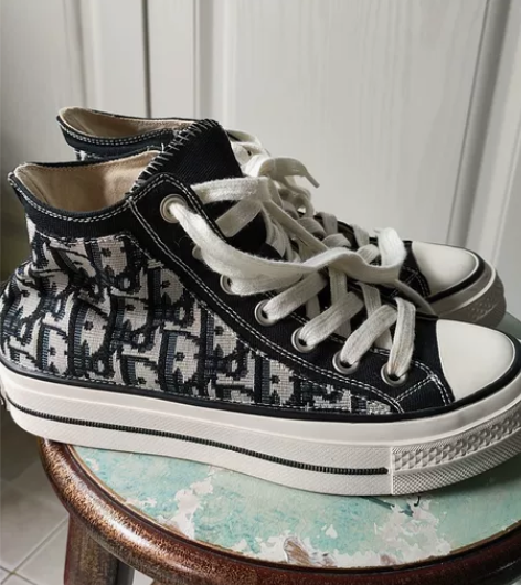 小香风内增高帮帆布鞋女印花休闲41潮秋板鞋子20新款大码欧货...